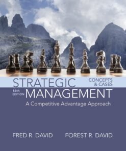 Strategic Management: A Competitive Advantage Approach, Concepts and Cases 16th Edition - Original PDF ebook