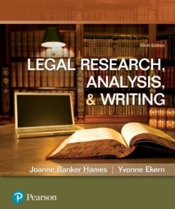 Legal Research, Analysis, and Writing 6th Edition - Original PDF ebook