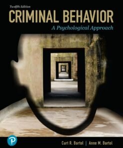 Criminal Behavior: A Psychological Approach 12th Edition - Original PDF ebook