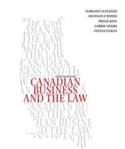 Canadian Business and the Law 7th Edition - Original PDF ebook