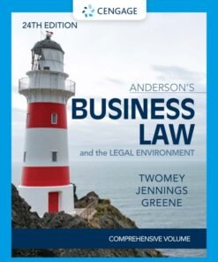 Anderson's Business Law & The Legal Environment - Comprehensive Edition 24th Edition - Original PDF ebook