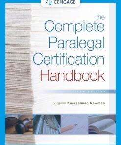 The Complete Paralegal Certification Handbook 5th Edition - Original PDF ebook