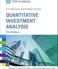 Quantitative Investment Analysis 3rd Edition - Original PDF ebook
