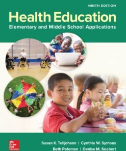 Health Education: Elementary and Middle School Applications 9th Edition - Original PDF ebook