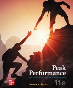 Peak Performance: Success in College and Beyond 11th Edition - Original PDF ebook