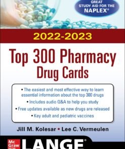 McGraw Hill's 2022/2023 Top 300 Pharmacy Drug Cards 6th Edition - Original PDF ebook