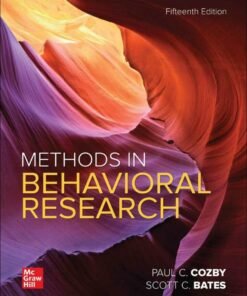 Methods in Behavioral Research 15th Edition - Original PDF ebook