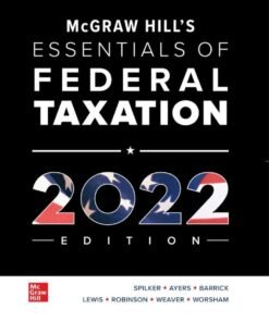 McGraw-Hill's Essentials of Federal Taxation 2022 Edition 13th Edition - Original PDF ebook