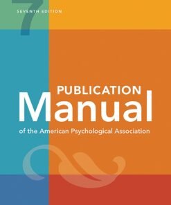 Publication Manual of the American Psychological Association 7th Edition - Original PDF ebook