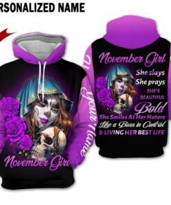 November Girl – Printable Design Files + 3D Apparel Mockups (Digital Download) D064A11